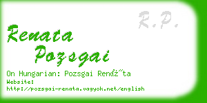 renata pozsgai business card